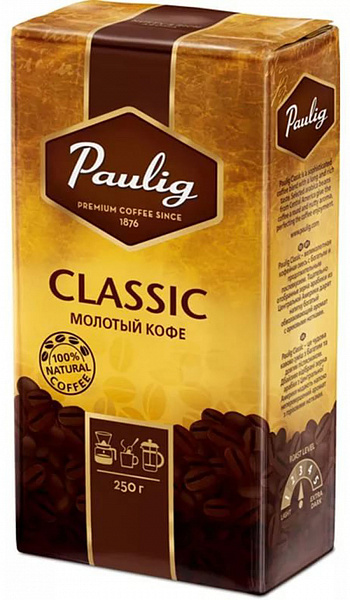 Paulig Classic 250г, вакуумная упаковка фото в онлайн-магазине Kofe-Da.ru